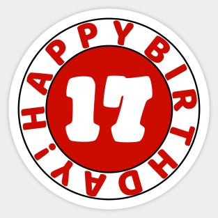 Happy 17th birthday Sticker